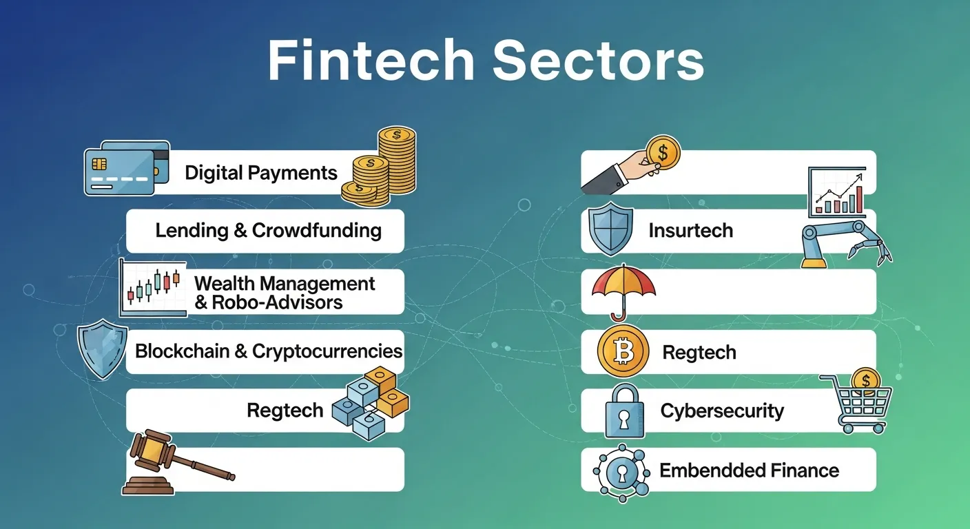 Different fintech sectors