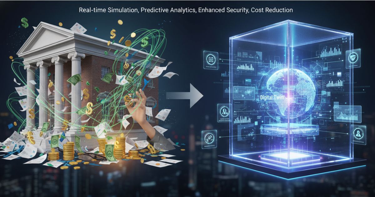 Banking system with digital twin model
