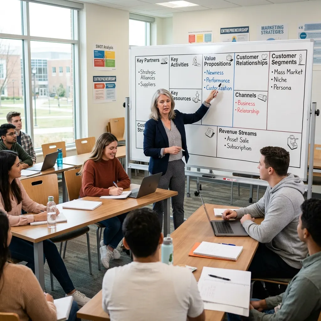 The Role of an example of a business canvas model in Education